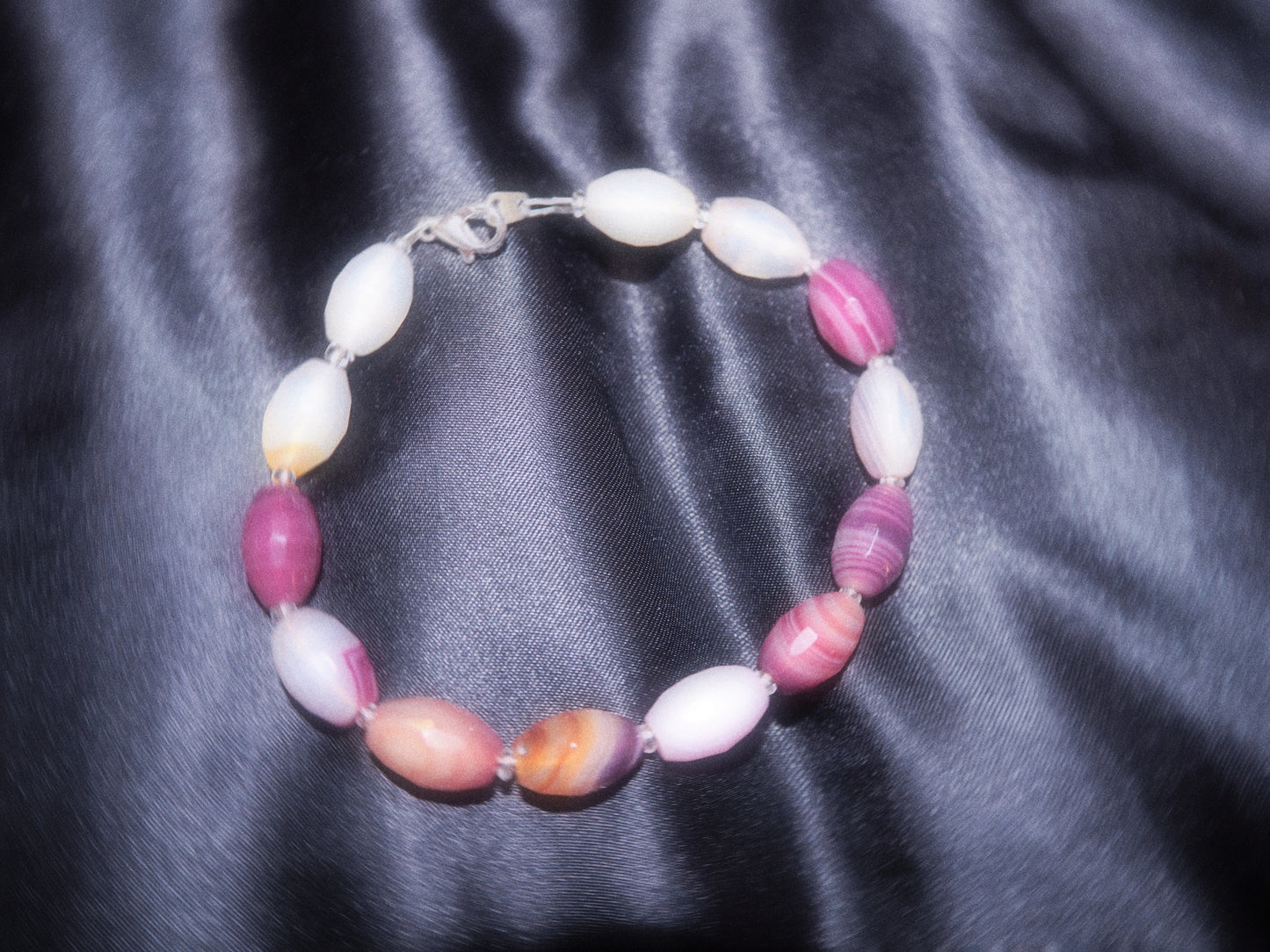 Silver Pink Agate
