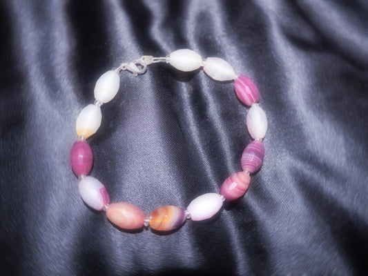 Silver Pink Agate