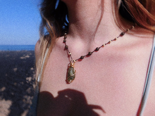 Peridot Wrapped Gold