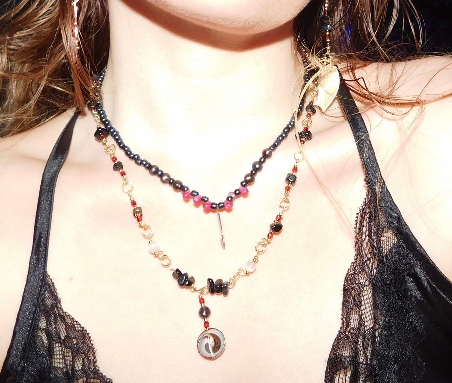 Gold Cats Eye Shell Chain