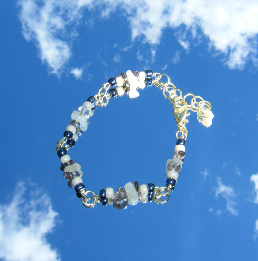 Aquamarine Chip Bracelet